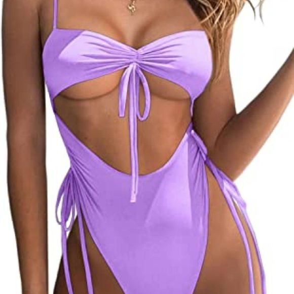 ioiom Womens Sexy High Waisted One Piece Swimsuit - Picture 1 of 5